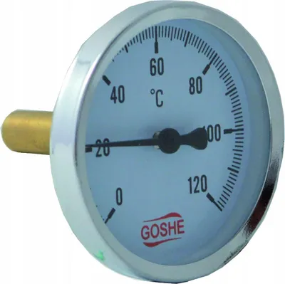 Produktbild von Axial-Bimetallthermometer 63Mm 0-120°C 1/2""