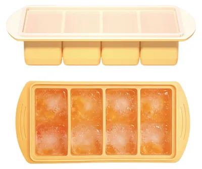 Silikonform mit Deckel, 4 x 250 ml, BPA-frei, stapelbar, für Suppe & Eiswürfel
