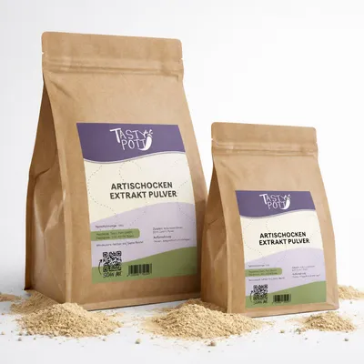 Produktbild von Tasty Pott Artischocken Extrakt Pulver - 2,5% Cynarin - im Beutel