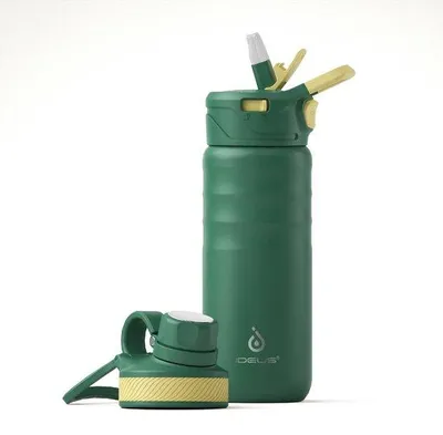 Produktbild von Isolierte Edelstahlwasserflasche 540ml grün
