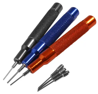 Produktbild von Ausschlägerkolben mit Ersatzspitzen, Edelstahl, mehrfarbig, Ø 7, 8 & 9 mm