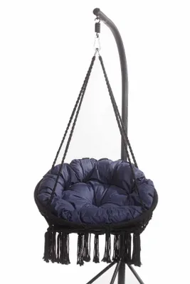 Produktbild von Gartenkissen für hängesessel Hängekorb kissen Runde 90x90 cm | kissen kissen polyrattan hängesessel outdoor Hängesessel kissen Dunkelblau