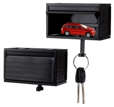Productafbeelding van 2 Stuks Wandmontage Sleutelhouders Zwart