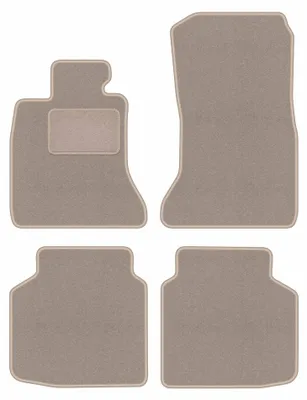 Productafbeelding van Velours automatten voor BMW 7 F02 2008-2015 – 4-delig, beige, op maat – Wielganizator LUX