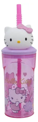 Image de Stor Hello Kitty Gobelet - Gobelet 3D pour enfants & Tumbler à paille 360?ml