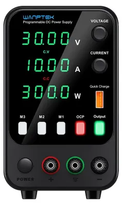 Obrázek produktu pro Stejnosměrný napájecí zdroj Wanptek, výstup 30 V, 10 A, nastavitelná regulace napětí, APS3010H 30 V, 10 A