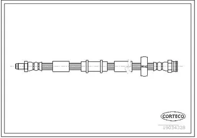 Produktbild von CORTECO 19034328 Bremsschlauch Vorne für FIAT Idea (350) für LANCIA MUSA (350)