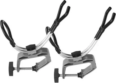 Produktbild von Famanu Angelruten Halter Aluminium - Verstellbare Klemme für Bootszubehör - 2er Set
