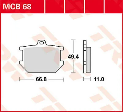 Obrázek produktu pro TRW Plaquette de frein Trw Organ. Mcb 68