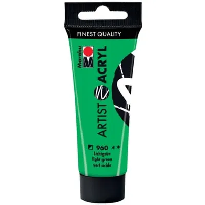 Produktbild von Marabu Acrylfarbe Artist Acryl lichtgrün 960 22 ml