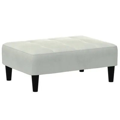 Produktbild von vidaXL Fußhocker Hellgrau 77x55x31 cm Samt