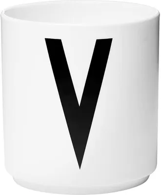 Produktbild von Design Letters Cup V weiss AJ Design Becher