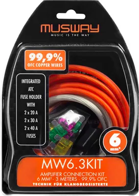 Immagine prodotto di MUSWAY Kit di cavi 6 mm² MW6.3KIT Kit di cavi 6 mm²