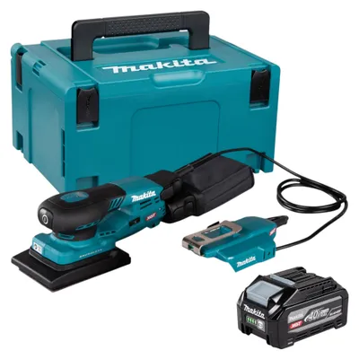 Productafbeelding van Makita BO 005 CGU101 accu-excentrische schuurmachine 40 V max. 80 x 130 mm 3,0 mm slaglengte borstelloos + 1x accu 4,0 Ah + Makpac - zonder oplader