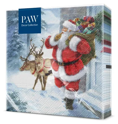 Image de Serviettes 20 pièces Décoration de Noël Serviettes en papier Décoration de table Père Noël