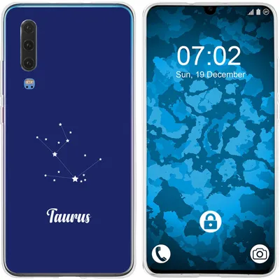 Produktbild von PhoneNatic Case kompatibel mit Huawei P30 Silikon-Hülle SternzeichenTaurus M8