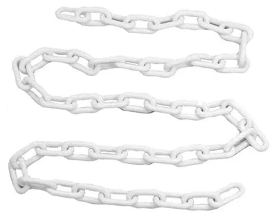 Plastik-Kettenabsperrung 5 m x 10 mm, Weiß
