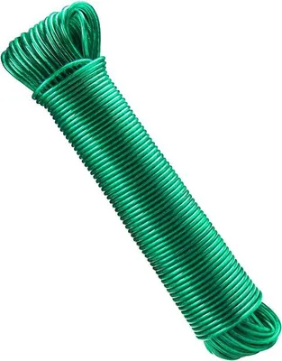 Image de Câble métallique de 30 m avec âme en acier, câbles robustes, imperméables et résistants à la corrosion, d'une capacité de charge de 120 kg, pour le jardinage
