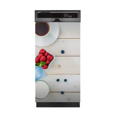 Produktbild von Magnete Dekorative 45x80 cm Küche Magnetmatte Spülmaschine - Kaffee Obst Himbeeren