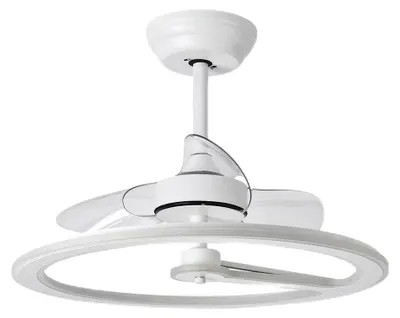 DC Deckenventilator weiß, 110 W, 3 Flügel, 6 Stufen, 46/66x62x62 cm