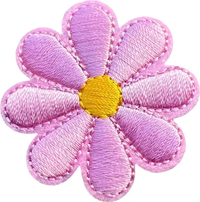 Produktbild von Gänseblümchen-Blumen-Emblem-Aufnäher zum Aufbügeln, Rosa