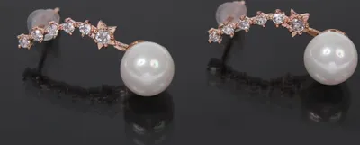 Produktbild von Designer Perlen Ohrringe mit Strass