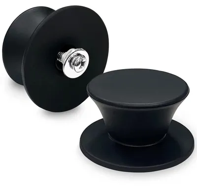 2 Silikon-Deckelgriffe für Topf- und Pfannendeckel, schwarz