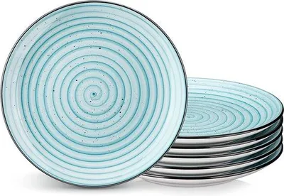 Produktbild von Geschirrset aus Keramik, 6 Stück, magnetron- und Geschirrspülergeeignet