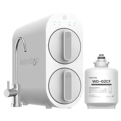 Image de Système de filtration d'eau par osmose inverse Waterdrop WD-G2-W RO, avec 1 filtre WD-G2CF supplémentaire