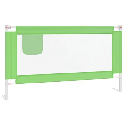 Image de vidaXL Barrière de sécurité pour enfants en bas âge Vert 150x25 cm Tissu