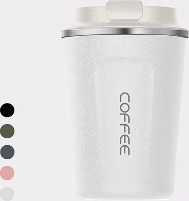 Produktbild von Thermosbecher 380ml Weiß für unterwegs