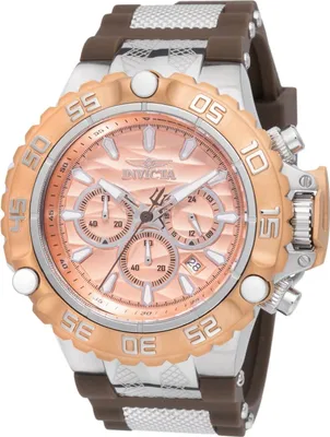 Produktbild von Invicta Subaqua - Poseidon 48556 Herren Uhr - Quartz Bewegung - Edelstahl mit Roségoldenem Zifferblatt - 55 mm