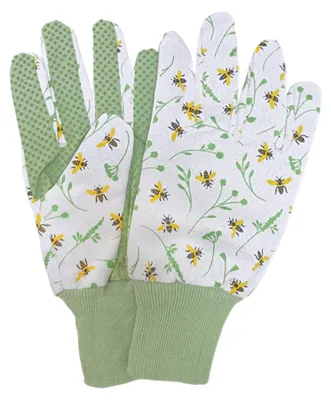 Immagine prodotto di Guanto da giardino motivo api, 80% cotone, 20% poliestere, verde/giallo/bianco (1 paio)