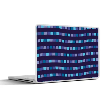Produktbild von MuchoWow® Laptop Aufkleber Sticker Cover Blöcke - Wellen - Muster 32.5x23.5 cm - Sticker für Laptop - Selbstklebend
