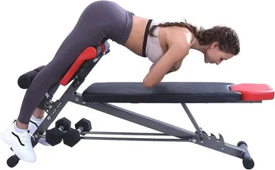 Immagine prodotto di Panca multifunzionale regolabile per distensioni su panca, esercizi per la schiena, addominali e fitness