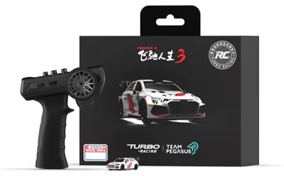 Obrázok produktu pre Turbo Racing Pegasus 3 C78 2026 RTR 1/76 2.4G RWD Mini driftové diaľkové ovládanie, LED, plne proporcionálne ovládanie, ultra malý model, biela farba
