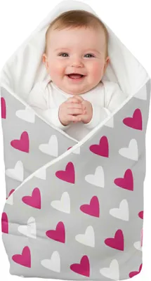 Produktbild von 75x75cm Babytragetuch - rosa Herzen