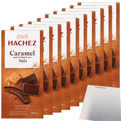Produktbild von Hachez Schokolade Caramel und Salz VPE (10x90g Tafel) + usy Block