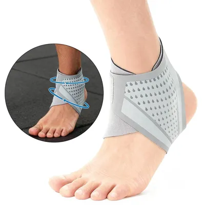 Produktbild von Sprunggelenkbandage links+rechts 2 Stück – Ultradünne Knöchelbandage mit doppeltem Klett | Atmungsaktiv & leicht für Sport/Alltag