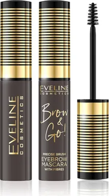 Produktbild von Eveline Cosmetics Brow & Go! Tusz do brwi z zagęszczającymi włókienkami 02 Dark, 6 ml