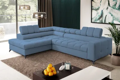 Produktbild von FurMeb24 - Ecksofa AMBER - LINKE SEITE , Sofa mit  Bettk€sten und Schlaffunktion - VENA 06