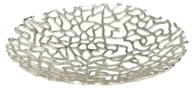 Produktbild von Deko-Schale Fidan Silber Aluminium (40cm rund)
