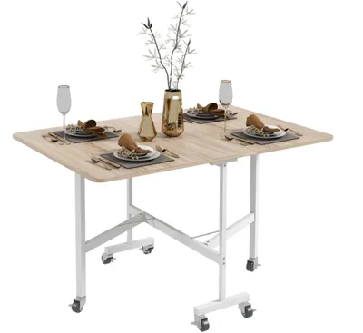 Produktbild von Klapptisch auf Rollen,Esstisch,Feststellbremse, Küchentisch Wohnzimmer