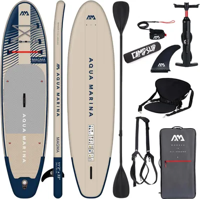 Obrázek produktu pro SUP Aqua Marina Magma 11'2" SUPER Combo nafukovací prkno na pádlování ve stoje | Kompletní balení surfu pro začátečníky a pokročilé surfaře