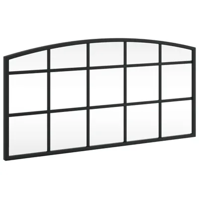Zdjęcie produktu dla vidaXL Lustro ścienne czarne 60x30 cm Krzywe żelazko