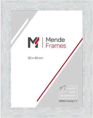 Produktbild von MendeFrames Bilderrahmen H610 Vintage-Look weiß 30x40 cm Klarglas
