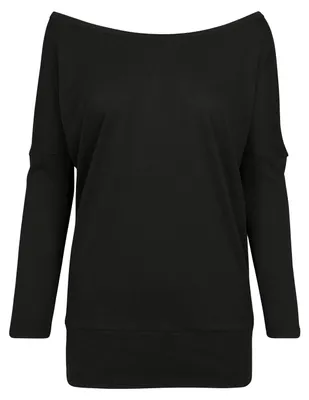 Produktbild von Build Your Brand - Oberteil für Damen Fledermaus-Ärmel LT3071 (XS) (Schwarz)