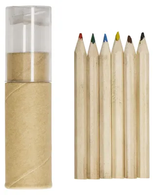 Image de Sharpener", set de 6 crayons de couleur non vernis - Parfaits pour les projets artistiques et le bricolage