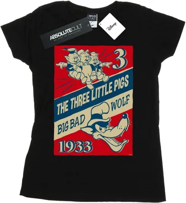 Produktbild von Disney - "And The Big Bad Wolf" T-Shirt für Damen BI15915 (XXL) (Schwarz)