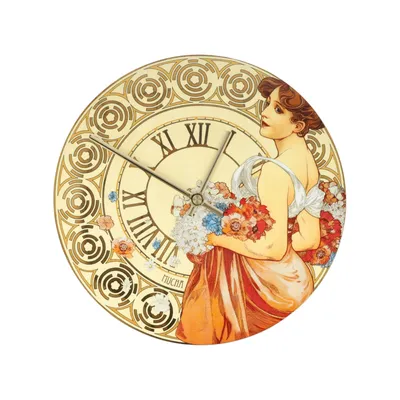 Zdjęcie produktu dla Goebel Artis Orbis, zegar ścienny "Lato 1900" autorstwa Alfonsa Muchy